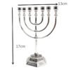 Menorah Hanukkah Candle Holder Jerusalem Home Decor 12 Tribes Jewish Candelabra Judaica 7 Branch Metal Candlestick