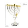 Menorah Hanukkah Candle Holder Jerusalem Home Decor 12 Tribes Jewish Candelabra Judaica 7 Branch Metal Candlestick