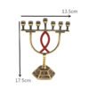 Menorah Hanukkah Candle Holder Jerusalem Home Decor 12 Tribes Jewish Candelabra Judaica 7 Branch Metal Candlestick