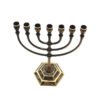 Menorah Home Decoration 7 Bracnh Judaica Religious 12 Tribes Hanukkah Candabra Alloy Decor
