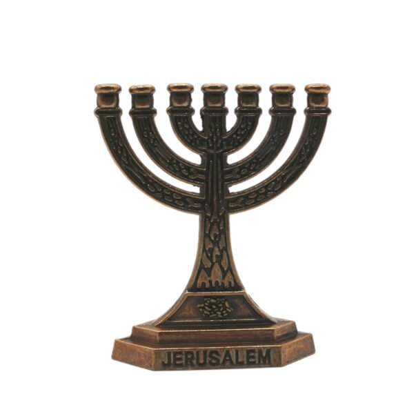 Menorah Home Decoration Jewish Candle Holder 7 Branch Judaica Religious Small Candlestick Jerusalem