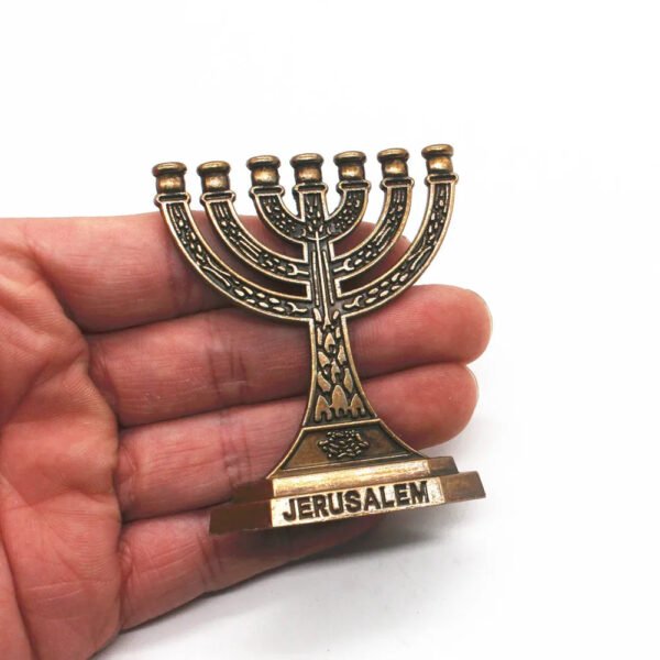 Menorah Home Decoration Jewish Candle Holder 7 Branch Judaica Religious Small Candlestick Jerusalem