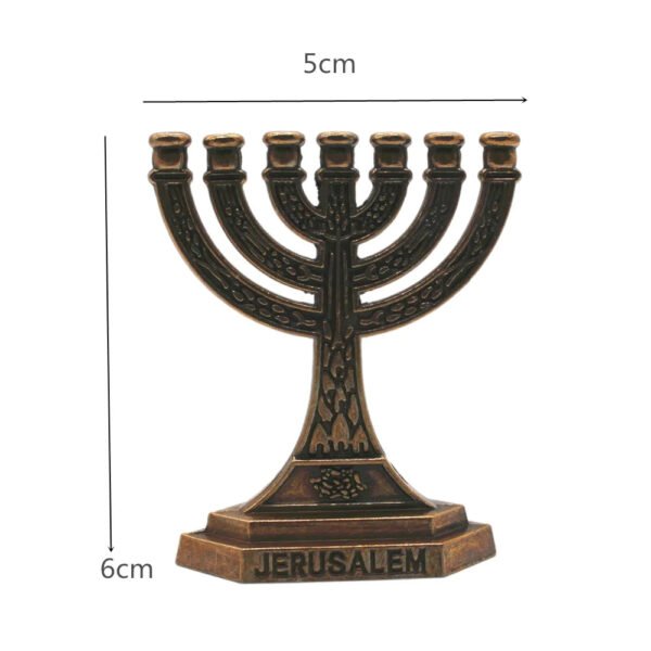 Menorah Home Decoration Jewish Candle Holder 7 Branch Judaica Religious Small Candlestick Jerusalem