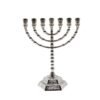 Menorah Home Decoration Judaica Candle Holders Alloy Gold/Silver Candlestick Hanukkah 12 Tribes Decor 7 Branch Candelabra
