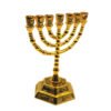Menorah Home Decoration Judaica Candle Holders Alloy Gold/Silver Candlestick Hanukkah 12 Tribes Decor 7 Branch Candelabra