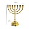 Menorah Home Decoration Judaica Candle Holders Alloy Gold/Silver Candlestick Hanukkah 12 Tribes Decor 7 Branch Candelabra