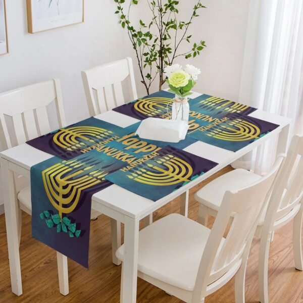 Menorah Tablecloth Hanukkah Dining Decor Wedding Party Table Cover Rectangular Coffee Desk Cloth Home Kitchen Decoration Nordic