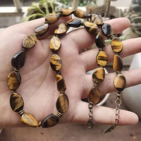 Mens Tribal Necklace, Mens Surf Necklace, Mens Boho Necklace Mens Necklace, Tiger's Eye Black Onyx Mens Necklace