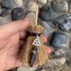 Mini Witch Broom Witchcraft accessories Raw Crystal Wicca Altar Broom Necklace Pendant Pentagram Demon Eye Skull Exorcism Car