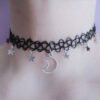 Moon Gothic Chains O Ring Choker gothic choker, moon necklace, moon choker|Choker Necklaces|