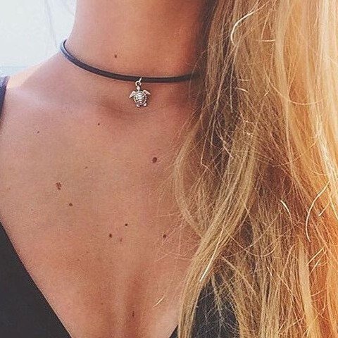 Moon Gothic Chains O Ring Choker gothic choker, moon necklace, moon choker