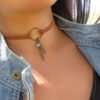 Moon Gothic Chains O Ring Choker gothic choker, moon necklace, moon choker