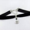 Moon Gothic Chains O Ring Choker gothic choker, moon necklace, moon choker