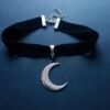 Moon Gothic Chains O Ring Choker gothic choker, moon necklace, moon choker