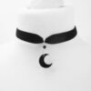 Moon Gothic Chains O Ring Choker gothic choker, moon necklace, moon choker