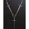 Moon- Pendant - Necklace - Crescent Moon - Dagger - Spooky - Goth - Gothic - Witchy - Sword - Victorian