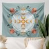 Moon Phase Flowers Tapestry Wall Hanging Moon Flower  Tapestrie  Home Decor