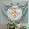 Moon Phase Flowers Tapestry Wall Hanging Moon Flower  Tapestrie  Home Decor