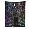 Moon Phase Girl Tapestry Wall Hanging Boho Wall Tapestries Bedroom Girl's room Dorm Decoration
