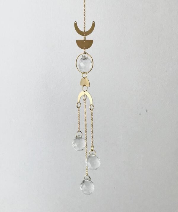 Moon Phase Sun Catcher Crystal Light Catcher Handmade Catcher Witchy Suncatcher Prism|rainbow Maker | Window Hanging