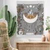 Moon Phase Tapestry La Luna Wall Hanging Celestial Moon Phase College Tapestry Witchy Nature Hanging Wall Art Room Decor  Wall Decor