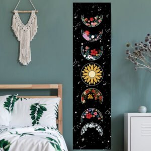 Moon-Phase-Tapestry-Wall-Hanging-Flowers-Moon-Black-and-White-Wall-Art-Tapestries-for-Bedroom-Living Moon Phase Tapestry Wall Hanging Flowers Moon Black and White Wall Art Tapestries for Bedroom Living Room Drom Home Decor
