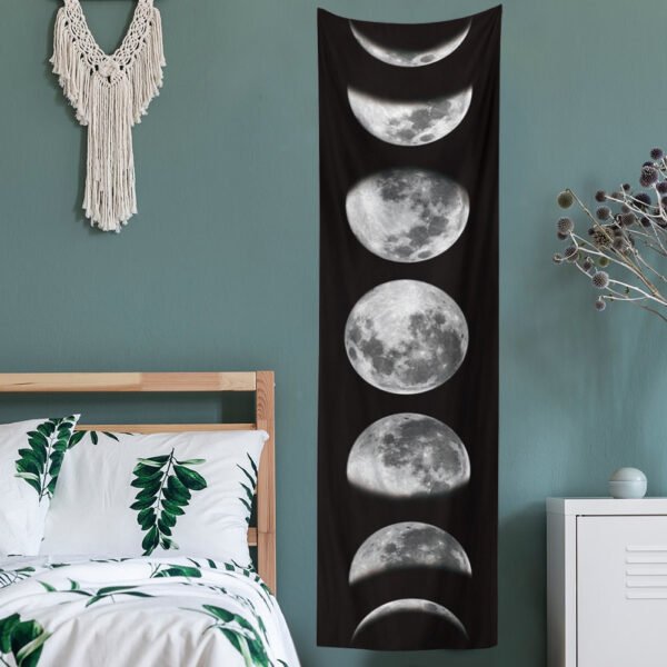 Moon Phase Tapestry Wall Hanging, Wall Art Decorations for Living room Bedroom Black and White Wall Art Tapestry Dorm Decor