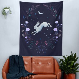 Moon-Rabbit-Tapestry-Wall-Hanging-Hand-Hippie-Floral-Witchcraft-Decor-Tapestries-Indian-Boho-Mandala-Wall-Carpet Moon Rabbit Tapestry Wall Hanging Hand Hippie Floral Witchcraft Decor Tapestries Indian Boho Mandala Wall Carpet Blanket