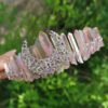 Moon  Raw crystal crown hairpin  wedding  witchcarft accessories princess bridesmaid gift