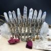 Magic Wicca~Moon Raw crystal crown witch wedding bride bridesmaid party jewelry stone headband witch accessories charm