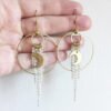 Moon Shower Earrings Drop Geometric Crescent Phase Hippie Statement Witchy Jewelry Punk Fashion Novelty
