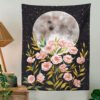 Moon Starry Tapestry Flower Wall Hanging Bedroom Dorm Tapestries Wall Art Home Decoration Accessories