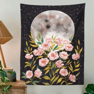 Moon-Starry-Tapestry-Flower-Wall-Hanging-Bedroom-Dorm-Tapestries-Wall-Art-Home-Decoration-Accessories Moon Starry Tapestry Flower Wall Hanging Bedroom Dorm Tapestries Wall Art Home Decoration Accessories