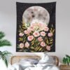 Moon Starry Tapestry Flower Wall Hanging Bedroom Dorm Tapestries Wall Art Home Decoration Accessories