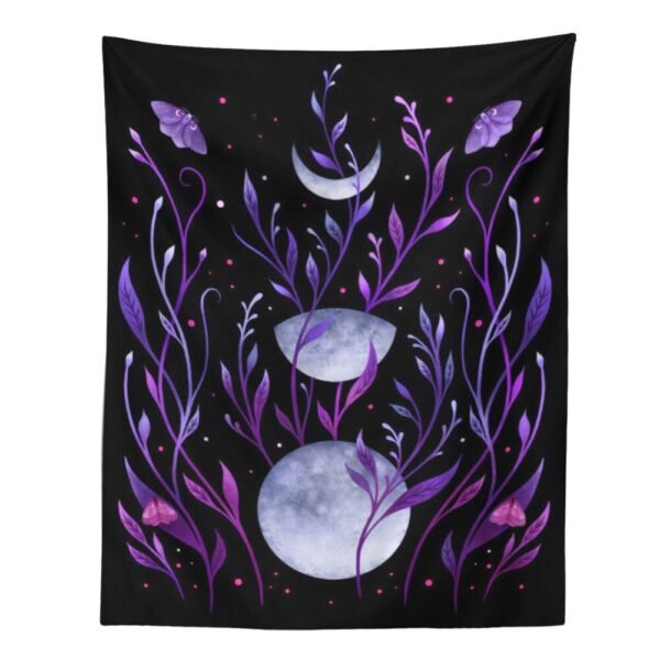 Moon Starry Tapestry Flower Wall Hanging Room Psychedelic Butterfly Carpet Dorm Tapestries Art Home Decoration Accessories