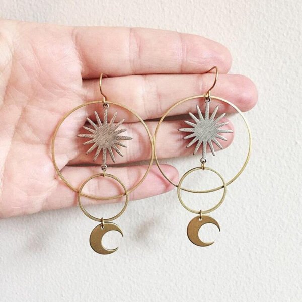 Moon Sun Starburst Earrings Witch Jewelry Women Gift 2020 New Delicate And Beautiful Crescent Wholesale Statement Fashion