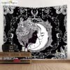Moon Tapestry Wall Hanging Astrology Divination The Goddess Of Flowers And The Tarot Card Bedspread Beach Mat