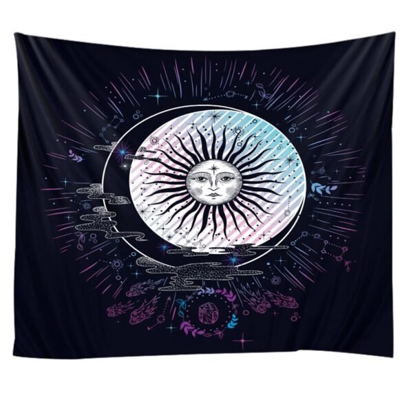 Moon Tapestry Wall Hanging Astrology Divination The Goddess Of Flowers And The Tarot Card Bedspread Beach Mat