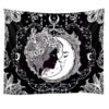 Moon Tapestry Wall Hanging Astrology Divination The Goddess Of Flowers And The Tarot Card Bedspread Beach Mat