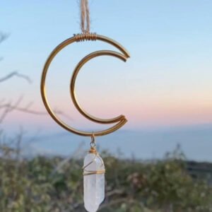 Moon crystal Crystal sun catcher prism sun catcher rear view mirror sun catcher car charm home decor crystal Quartz Gift