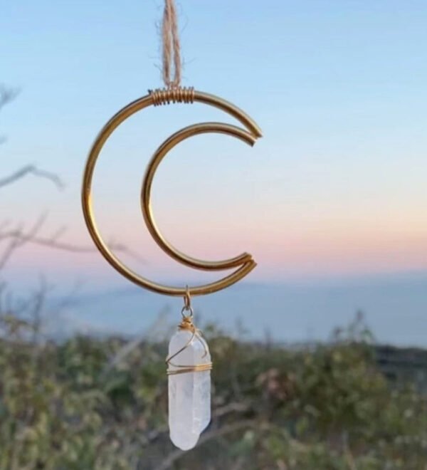 Moon crystal Crystal sun catcher prism sun catcher rear view mirror sun catcher car charm home decor crystal Quartz Gift