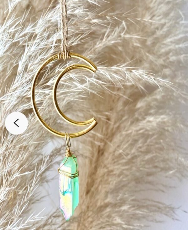 Moon crystal Crystal sun catcher prism sun catcher rear view mirror sun catcher car charm home decor crystal Quartz Gift