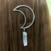 Moon hairpin stars pearls witchcraft accessories natural raw crystal hairpin accessories hair hairpin witch gothic bridal gifts