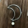 Moon hairpin stars pearls witchcraft accessories natural raw crystal hairpin accessories hair hairpin witch gothic bridal gifts