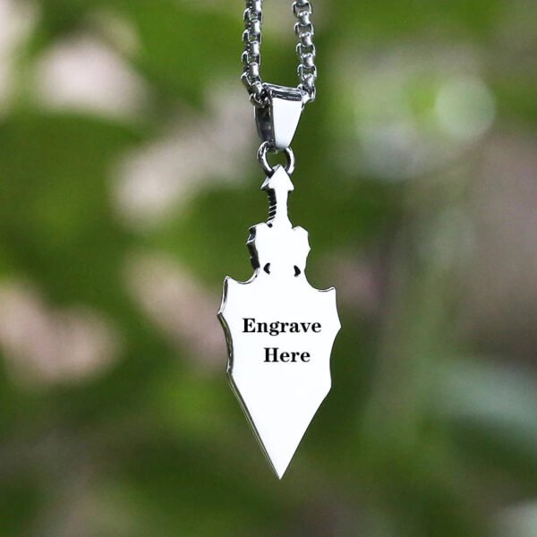 Movie  Stainless Steel Knight Sword Pendant Necklace Dargon Wind Choker For Man Shield Jewelry Drropshipping