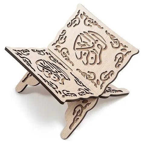 Muslim Bookshelf Wooden Carving Craft Islam Chanting Bookcase Home Decoration Church Utensils