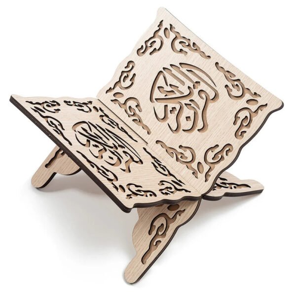 Muslim Bookshelf Wooden Carving Craft Islam Chanting Bookcase Home Decoration Church Utensils