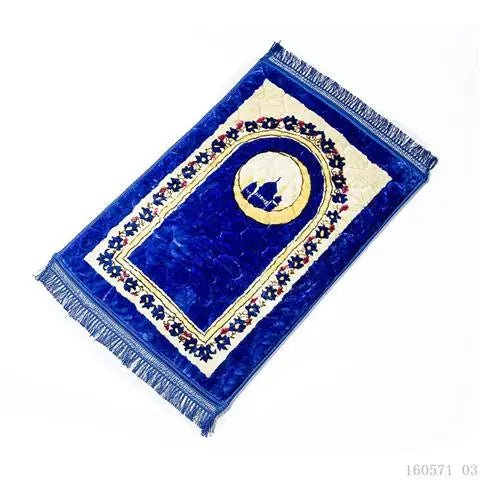 Muslim Carpet Crescent Mosque Rug Worship Blanket Islam Prayer Mat Soft Eid Home Decor