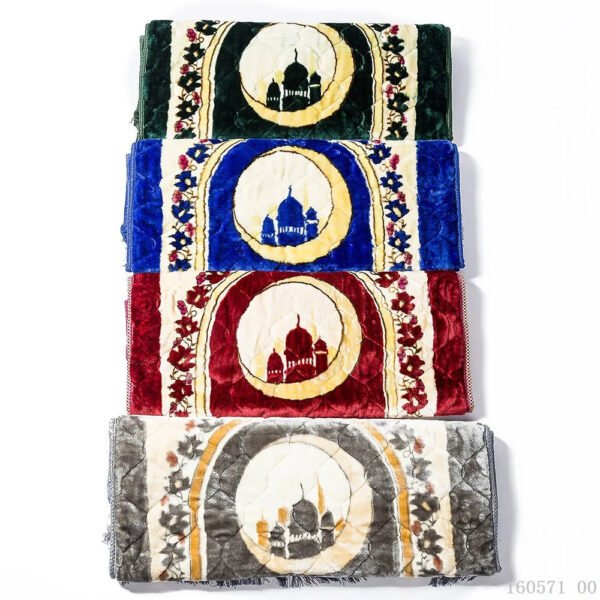 Muslim Carpet Crescent Mosque Rug Worship Blanket Islam Prayer Mat Soft Eid Home Decor