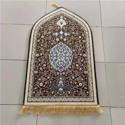 Muslim Carpet Velvet Kneeling Rug Islam Prayer Mat Ramadan Gift Church Utensils Islamic Eid Home Decoration